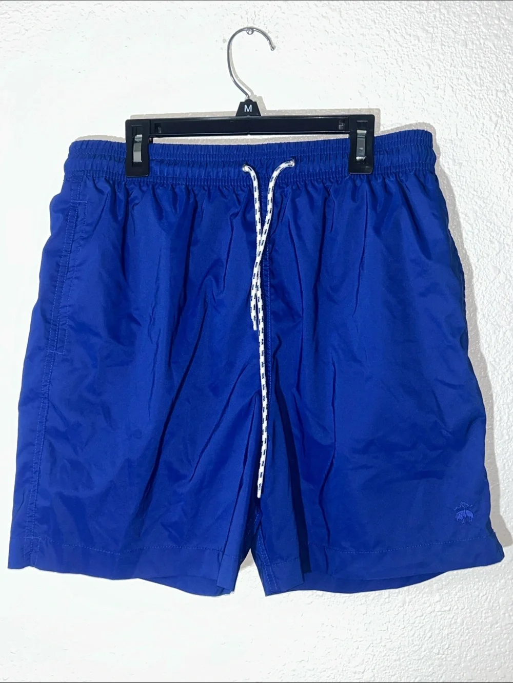Brooks Brothers Men's Royal Blue Swim Shorts with Drawstring